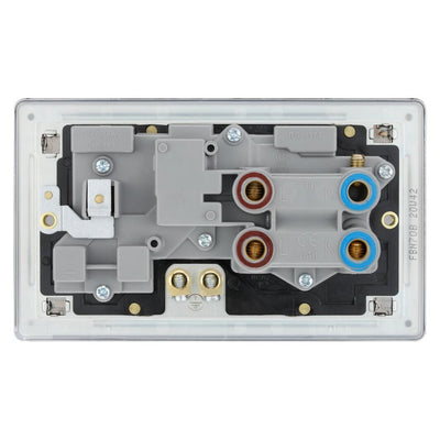 BG Screwless Black Nickel 45A Cooker Control Unit FBN70B with 25mm Steel Back Box