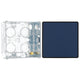 BG Evolve Matt Blue 2 Way Single Edge to Edge Rocker Switch PCDDB12EB with 35mm Steel Back Box