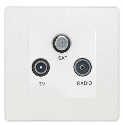 BG Evolve Pearlescent White TV/FM/SAT Socket PCDCLTRIW by BG Evolve (BG-PCDCLTRIW)