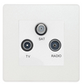 BG Evolve Pearlescent White TV/FM/SAT Socket PCDCLTRIW
