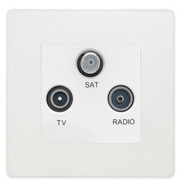 BG Evolve Pearlescent White TV/FM/SAT Socket PCDCLTRIW by BG Evolve (BG-PCDCLTRIW)