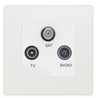 BG Evolve Pearlescent White TV/FM/SAT Socket PCDCLTRIW by BG Evolve (BG-PCDCLTRIW)
