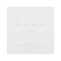 BG Evolve Pearlescent White 7 Gang Intermediate Custom Grid Light Switch