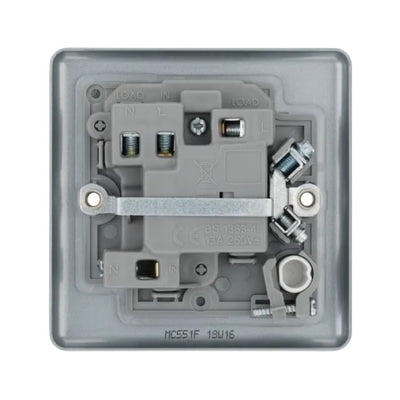 BG MC551F Metal Clad | 13A 2 Pole Flex Outlet Neon Switched Fused Connection Unit by British General (BG-MC551F)