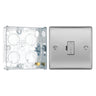 BG Nexus Brushed Steel 13A Unswitched Fused Connection Unit NBS54 with 25mm Steel Back Box by British General (BG-NBS54+HGS02)