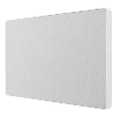BG Evolve Brushed Steel Double Blank Plate PCDBS95W with 35mm Steel Back Box