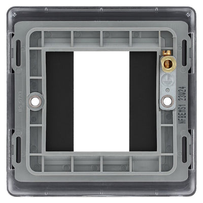 BG Nexus Matt Black Single Secondary Telephone Socket, Screw Terminal - White Insert