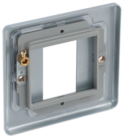 BG MC5EMS1 Metal Clad | 1 Module Square Euro Module Front Plate by British General (BG-MC5EMS1)