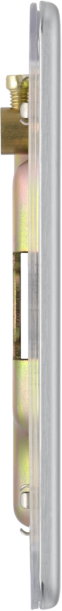 BG Electrical FBS95 Nexus Screwless Flat-Plate Double Blank Plate Brushed Steel