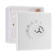 BG Electrical 1 Gang 100W Fan Controller White Moulded & 32mm Pattress Back Box by British General (BG-887+891)