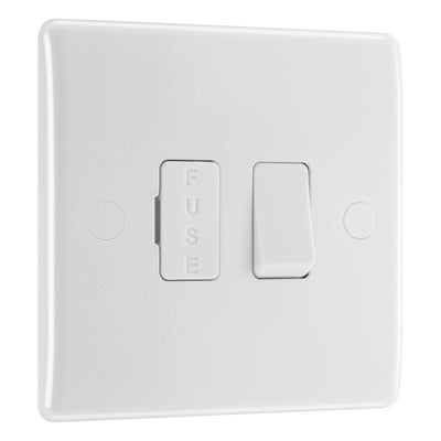 BG Nexus 13A 2 Pole Switched Fused Connection Unit White & 50mm Pattress Back Box