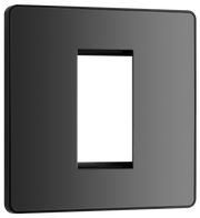 BG PCDBCEMS1B Black Chrome Evolve 1 Euro Module Front Plate - Black Insert by British General (BG-PCDBCEMS1B-Shopify-SA_1)