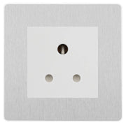 BG Evolve Brushed Steel 5A Unswitched Socket PCDBS5AUSSW by British General (BG-PCDBS5AUSSW)
