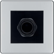 BG Screwless Polished Chrome 45A Flex Outlet Euro Module | Black Insert by British General (BG-FPCEMS2+EM45AFO)