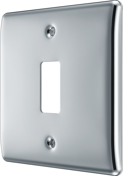 BG RNPC1 Nexus Grid Polished Chrome 1 Module Front Plate