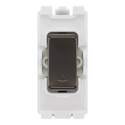 BG RRBELLBN Black Nickel 20 Amp Double Pole Appliance Grid Switch Labelled Bell Symbol