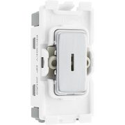 BG RBS30KY Nexus Grid Brushed Steel 20A 2 Pole Key Switch Module by British General (BG-RBS30KY-Shopify-SA_1)
