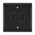 BG Matt Black 2 Gang Unswitched Fused Spur 13 Amp Connection Unit