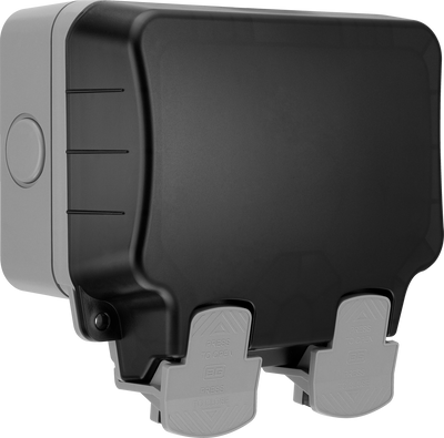 BG WP22KIT/3 Nexus Storm IP66 2 Gang 13A 30mA Non-Latching RCD 3m Cable Switched Socket by British General (BG-WP22KIT/3)