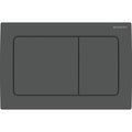 Geberit Alpha01 Square Dual Flush Plate - Matt Black - 115.055.14.1