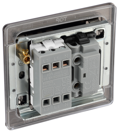 BG FBN15 Nexus Screwless Flat-Plate Fan Isolator Switch 3 Pole 10A