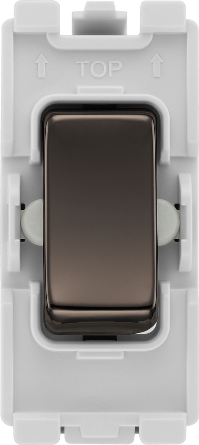 BG RBN12C Nexus Grid Black Nickel 2 Way Centre Off Switch Module 20AX Single Pole