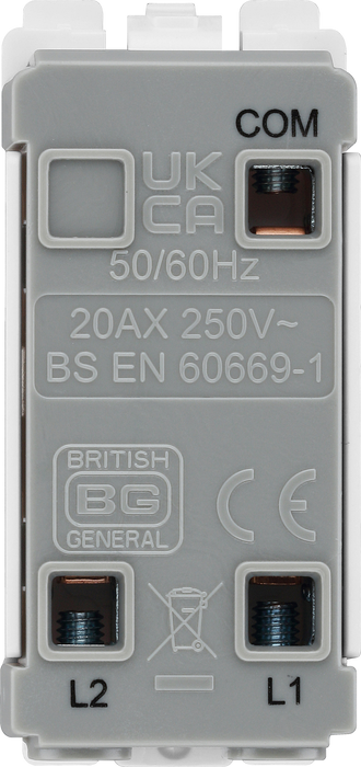 RBS12KY Back- The Grid modular range from British General allows you to build your own module configuration with a variety of combinations and finishes.