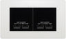BG Evolve Pearl White 4G Euro Plate with 2X USB-A Dual Chargers Black Insert by British General (BG-PCDCLEMR4W+EMUSB3B)