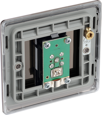 BG NBN64 Nexus Metal Black Nickel 1 Gang Satellite Socket