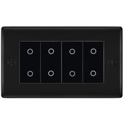 BG Nexus Matt Black Quad Master Touch Dimmer Switch Black Inserts NFBTDM4B by British General (BG-NFBTDM4B)