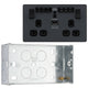 BG Evolve Matt Grey Double USB Socket with WiFi Extender PCDMG22UWRB with 35mm Steel Back Box