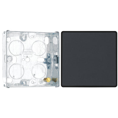 BG Evolve Matt Grey Intermediate Edge to Edge Rocker Switch PCDMG13EB with 25mm Steel Back Box