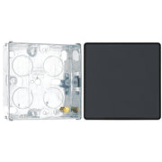 BG Evolve Matt Grey Intermediate Edge to Edge Rocker Switch PCDMG13EB with 25mm Steel Back Box by British General