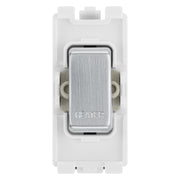 BG RRHTBS Brushed Steel 20A DP Appliance Grid Switch Labelled Heater by British General (BG-RRHTBS+RBS30)