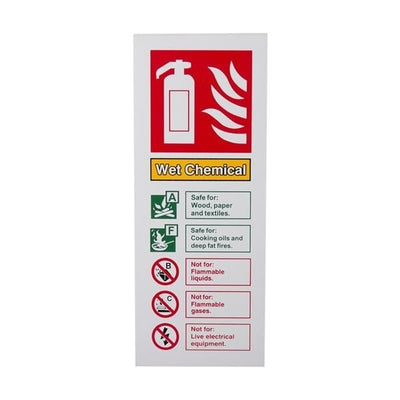 Extinguishers & Equipment: White Rigid Plastic Extinguisher ID Signs CO2 Extinguishers by Rainbow (SAFELINCS-RBRPIDCO2)