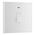BG 931 Moulded Square Edge | White | 1 Gang 20A 2 Pole Neon Switch