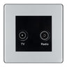 BG Screwless Polished Chrome TV & FM Socket FPC66B by BG Nexus (BG-FPC66B)