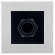 BG Evolve Brushed Steel 45A Flex Outlet Euro Module | Black Insert by British General (BG-PCDBSEMS2W+EM45AFO)