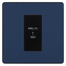 BG Evolve Matt Blue 20AX 2 Way Emergency Lighting Test Key Switch - Key Included - Black Insert