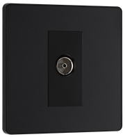 BG Evolve PCDMB60B Matt Black Co-Axial Socket Outlet-Black Insert by British General (BG-PCDMB60B-Shopify-SA_1)