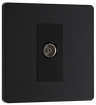 BG Evolve PCDMB60B Matt Black Co-Axial Socket Outlet-Black Insert by British General (BG-PCDMB60B-Shopify-SA_1)