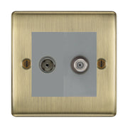 BG Nexus Metal Antique Brass TV & Satellite Socket NAB65G by British General (BG-NAB65G)