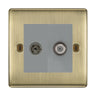 BG Nexus Metal Antique Brass TV & Satellite Socket NAB65G by British General (BG-NAB65G)