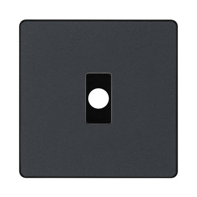 BG Evolve Matt Grey Flex Outlet Socket Black Insert PCDMGFLEXB by British General (BG-PCDMGFLEXB)