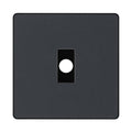 BG Evolve Matt Grey Flex Outlet Socket Black Insert PCDMGFLEXB