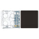 BG Screwless Black Nickel Single Blank Plate FBN94 with 35mm Steel Back Box