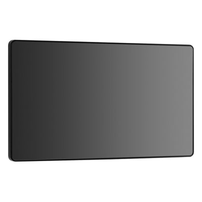 BG Evolve Black Chrome Double Blank Plate PCDBC95B with 35mm Steel Back Box