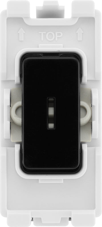 BG RPCDB30KY Evolve Grid Black 20A 20AX 2 Pole Secret Key Switch Module