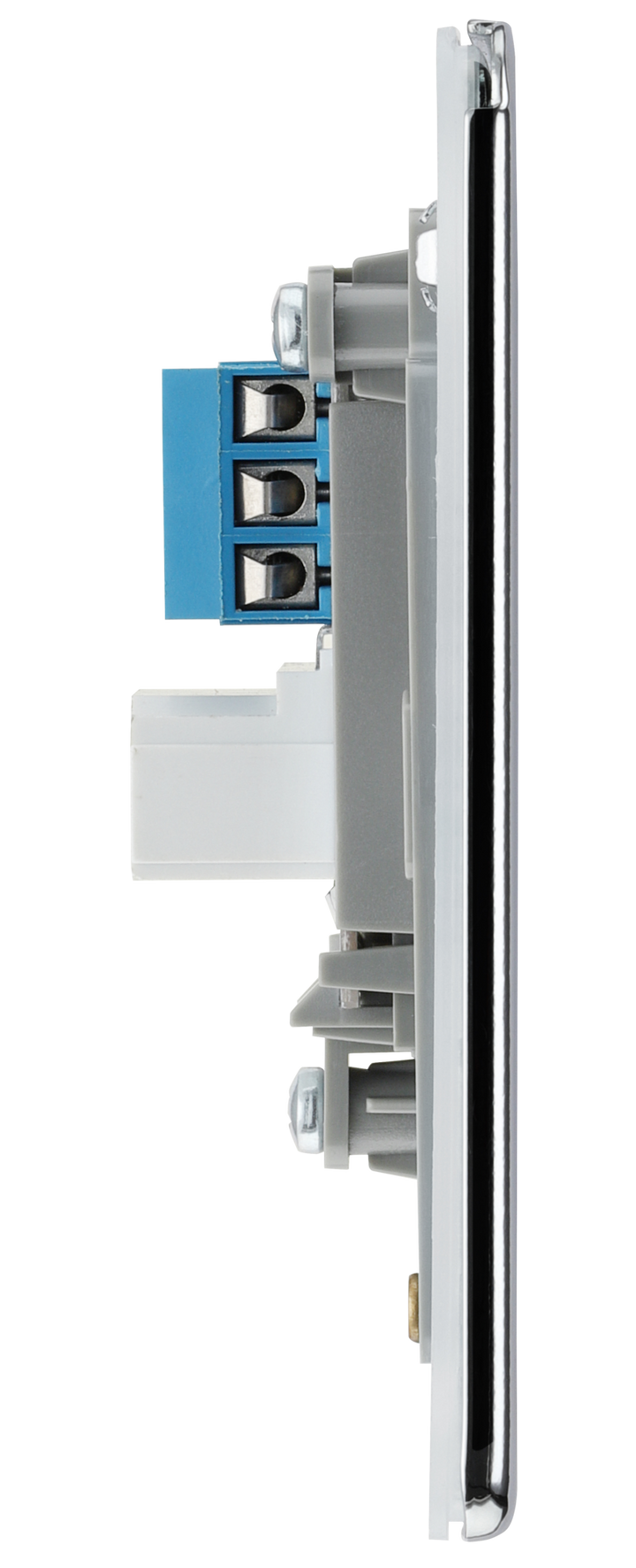 FPCBTS1 Side - This Secondary telephone socket from British General uses a screw terminal connection and should be used for an additional telephone point which feeds from the master telephone socket.