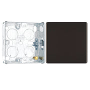 BG Screwless Black Nickel  Single Blank Plate FBN94 with 25mm Steel Back Box